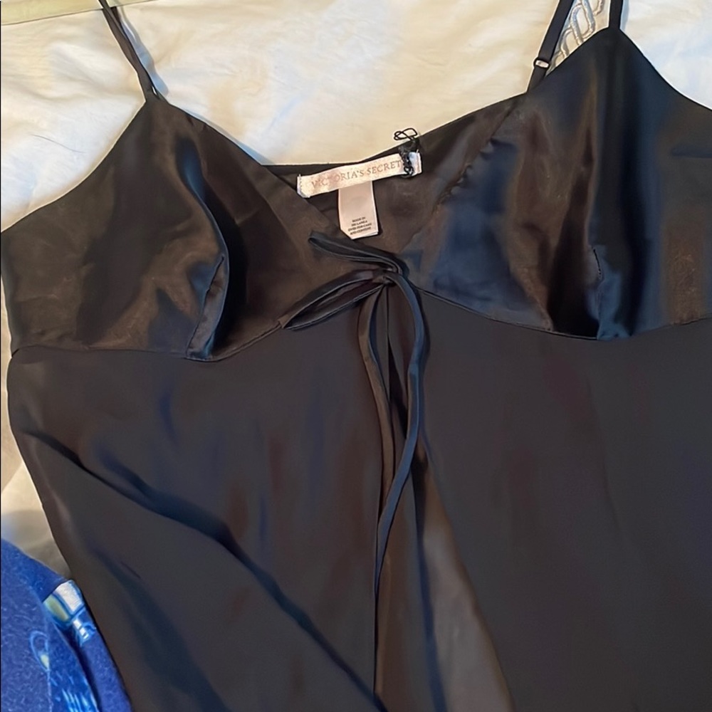Victoria’s Secret Black Silky Lingerie Dress - Picture 5 of 5